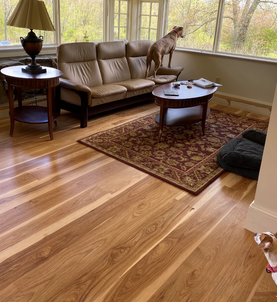 American Hickory Wide Plank Flooring, 3 Inch Wide Hardwood Flooring