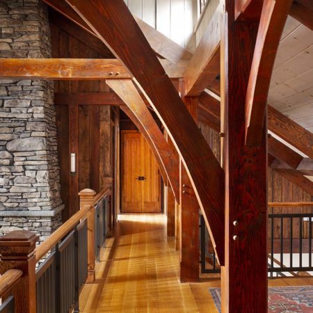 White Oak Plank Floors - Timber Frame Home