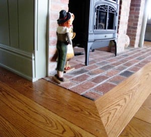 View of plainsawn Red Oak grain.