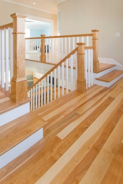 Birch flooring and staircase from Hull Forest Products.