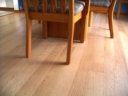 Quarter/rift sawn white oak with a clear water-based poly finish.