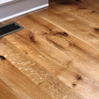 quarter and rift sawn natural grade white oak flooring over radiant heat