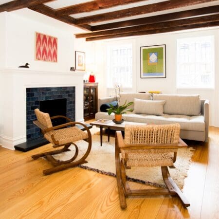 Ash select grade hardwood flooring in a Brooklyn Heights home