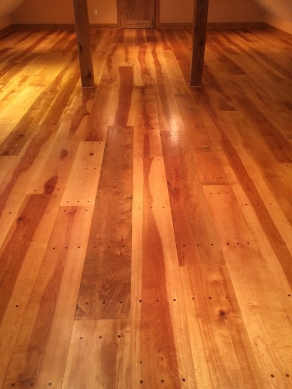 Wide Plank White Oak Engineered Flooring / Pin on Home Projects / Josh temple, host of disaster house, crawls out of the hole in the hardwood floor to smile at the camera.