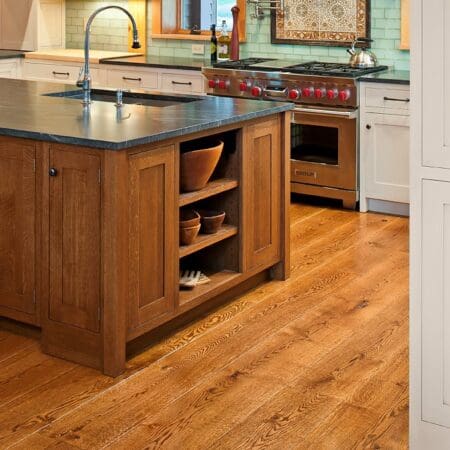 live sawn white oak kitchen floor