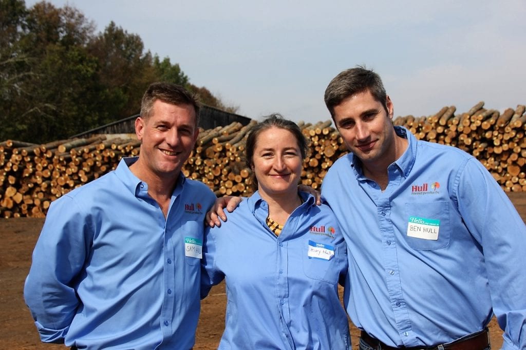 Hull siblings and business partners at the family sawmill.